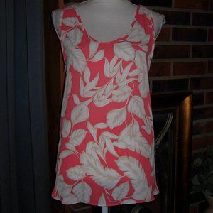 LOFT Pink White Tank Top M